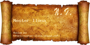 Nester Ilona névjegykártya